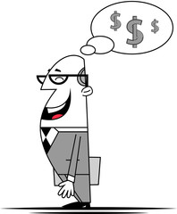 Businessman and money