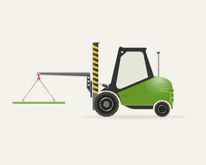 Forklift with crane