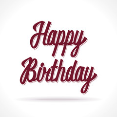 Happy birthday hand lettering. Vector