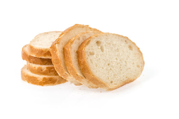 Sliced bread isolated on white background