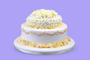 Wedding cake with flowers