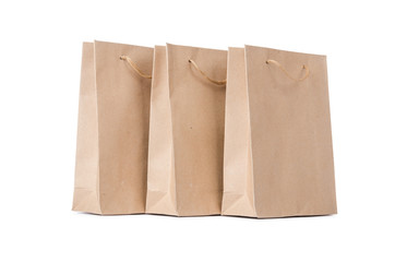 Shopping bags isolated on the white