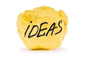 Rejected idea concept with paper