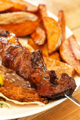 kebab on skewers