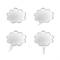 Obraz premium gray speech bubbles