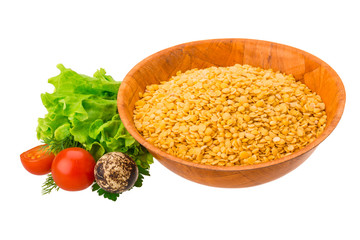 Yellow raw Lentils
