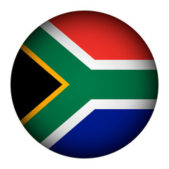 South Africa flag button. The colors of original.