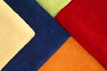 Beautiful background pattern of colorful towels