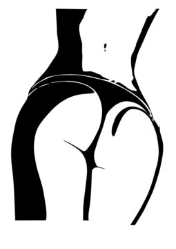 Jovens n&aacute;degas em roupa interior, vetor