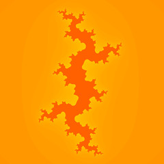 Simple Yellow Orange Fractal Wall Crack Background