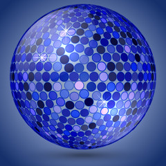 Vector abstract shining crystal ball
