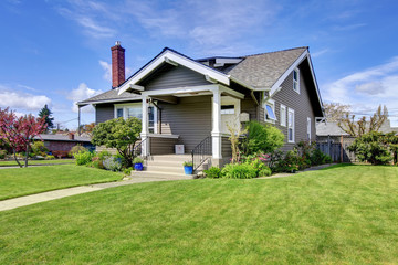 Classic american house with column porch