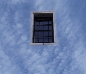 window in the sky with clouds