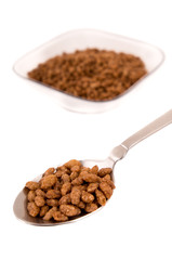 Delicious and healthy cereal in bowl isolated on white