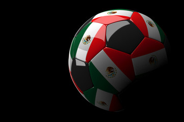 Obraz premium Mexico soccer ball on dark background