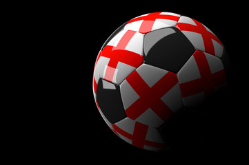 Obraz premium England soccer ball on dark background