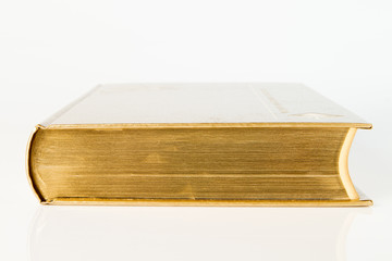 Side view book with leather bound
