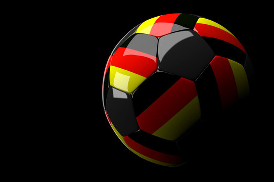 Germany soccer ball on dark background