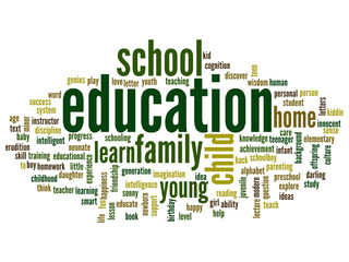 Fototapeta premium Conceptual education word cloud