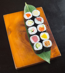 japanese cuisine. sushi on the background