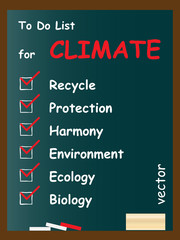 Vector conceptual to do list on blackboard