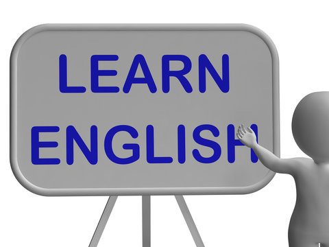 Learn English Whiteboard Means Language Learning And Esol