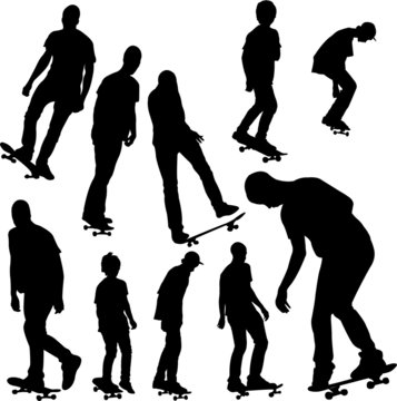 skateboarders collection silhouettes