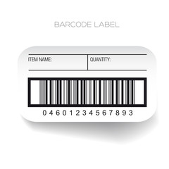 Barcode label template vector