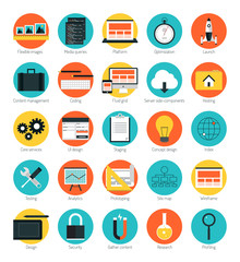 Responsive web design icons set