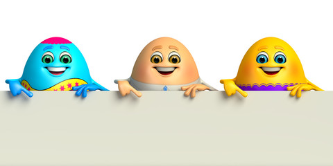 Happy Easter Egg with sign