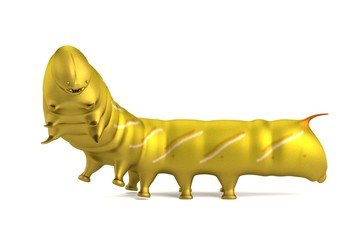 realistic 3d render of caterpillar
