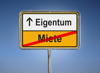 Obraz premium Eigentum statt MIete