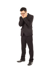 businessman have a  serious toothache