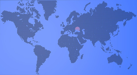 Fototapeta na wymiar Planisfero cartina Crimea e Ucraina, mondo