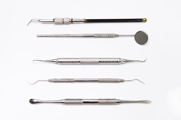 Dental tools in dental clinic