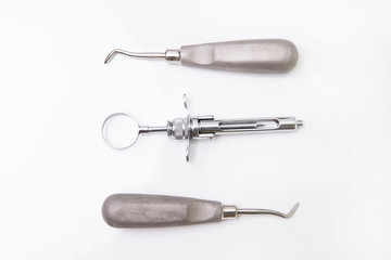Dental tools in dental clinic