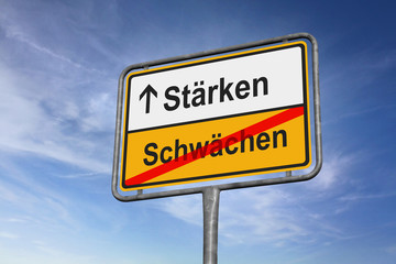 Obraz premium Stärken / Schwächen