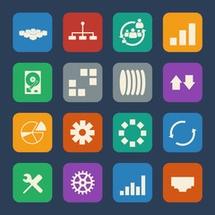 Business diagram graphs and statistic related vector icons