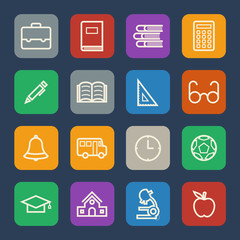 Documents Icons and Library icon. Vector