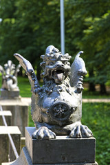 Bronze dragon on the bridge