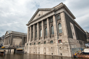 Facade of the Pergammonmuseum in Berlin. The Pergammon Museum ho