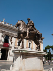 Obraz premium Statue of the Capitol Hill in Rome