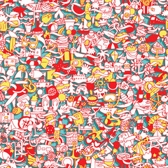 Holidays seamless pattern