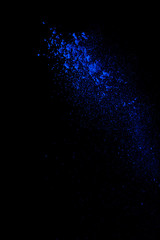 Flour on dark blue background