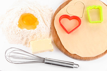 Making cookies close up