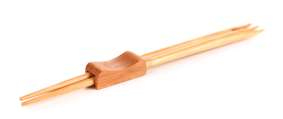 Chopsticks isolated on white