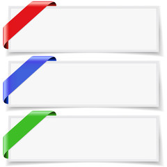 Obraz premium Ribbon Banner Background Set