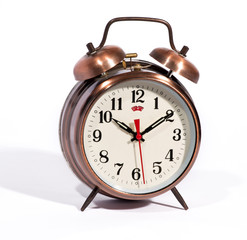 Classic vintage style alarm clock with bells