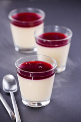 Three Glasses Of Vanilla Cream