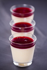 Vanilla Cream With Cherry Topping